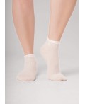 CLE Носки жен.Д5601 дизайн база укороч, меланж св.бежевый