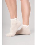 CLE Носки жен.Д5601 дизайн база укороч, меланж св.бежевый
