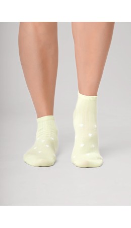 CLE Носки жен.Д5605 дизайн база укороч, св.зелёный