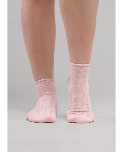 CLE Носки жен.Д5653 сетка хл+эл, розовый