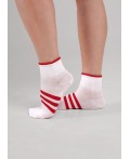 CLE Носки жен.Д5656 круиз хл+эл, белый/красный