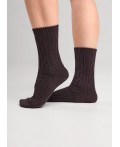 CLE Носки жен.Д681Х зима дизайн, коричневый