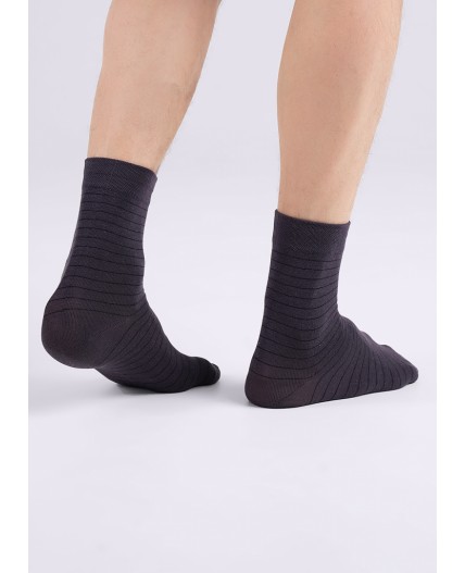 CLE Носки муж.M1001 маркет хл+эл, т.серый