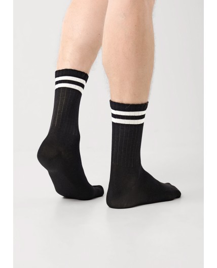 CLE Носки муж.M1004 маркет хл+эл, чёрный