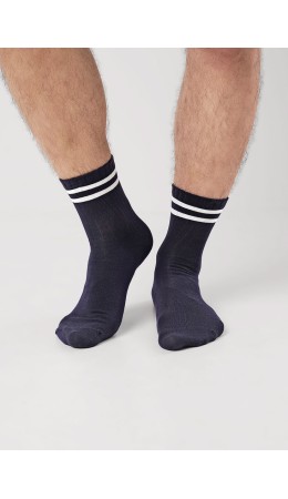 CLE Носки муж.M1004 маркет хл+эл, т.синий