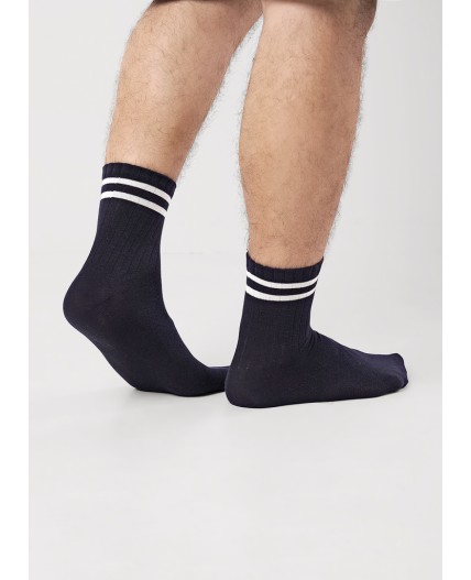 CLE Носки муж.M1004 маркет хл+эл, т.синий
