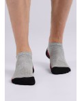 CLE Носки муж.M2003 маркет укороч, меланж серый/чёрный