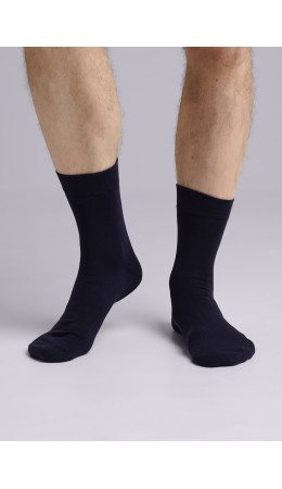 CLE Носки муж.К004Л база хл+эл, т.синий