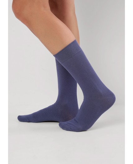 CLE Носки муж.К008Л дизайн база хл+эл, джинсовый