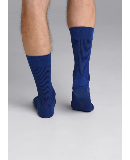 CLE Носки муж.К009Л дизайн база хл+эл, т.синий