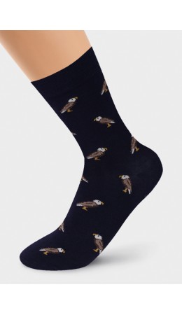 CLE Носки муж.К3217Л тренд хл+эл, т.синий