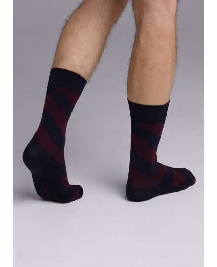 CLE Носки муж.К6400Л дизайн база хл+эл, т.синий