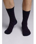 CLE Носки муж.К6401Л дизайн база хл+эл, т.синий