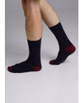 CLE Носки муж.К6403Л дизайн база хл+эл, т.синий