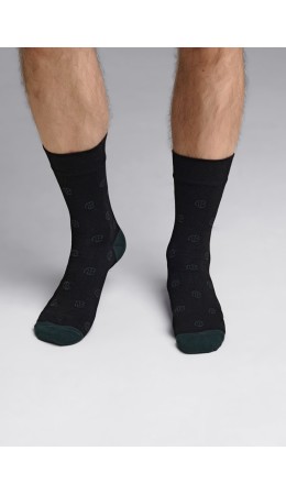 CLE Носки муж.К6403Л дизайн база хл+эл, чёрный
