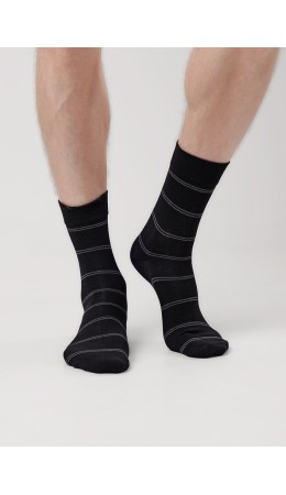 CLE Носки муж.К6500Л дизайн база хл+эл, чёрный