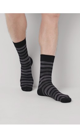CLE Носки муж.К6502Л дизайн база хл+эл, чёрный