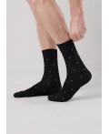 CLE Носки муж.К6504Л дизайн база хл+эл, чёрный