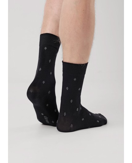 CLE Носки муж.К6504Л дизайн база хл+эл, чёрный