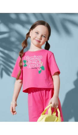 CLE Футболка дев. 867434/17кд_п, т.розовый