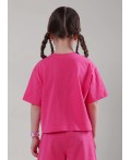 CLE Футболка дев. 867434/17кд_п, т.розовый