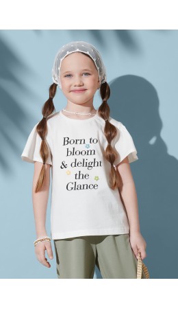 CLE Футболка дев. 867436/17кд_п, молочный