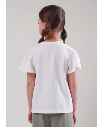 CLE Футболка дев. 867436/17кд_п, молочный