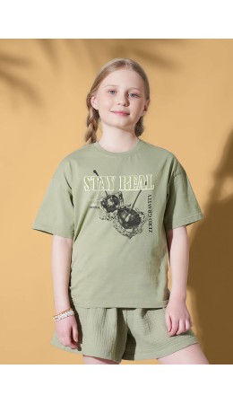 CLE Футболка дев. 867438/17кд_п, хаки