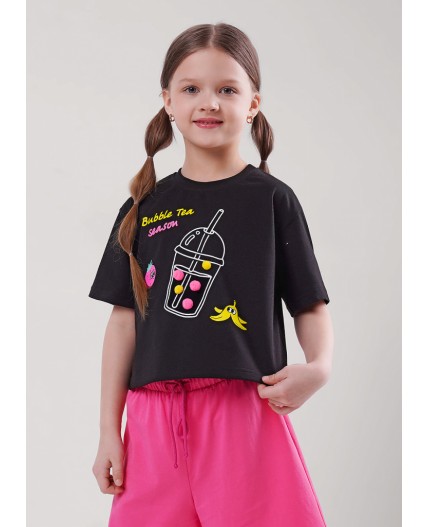 CLE Футболка дев. 867441/17кд_п, чёрный