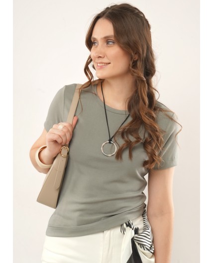 CLE Футболка жен. 267166рп, хаки/т.хаки