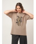 CLE Футболка жен. 267167зз_п, св.коричневый