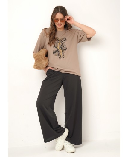 CLE Футболка жен. 267167зз_п, св.коричневый