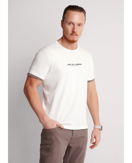 CLE Футболка муж. 562144/03г maxi(макси)_п, молочный/т.бежевый