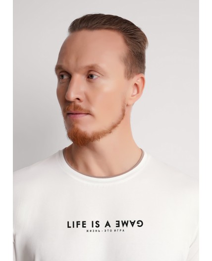 CLE Футболка муж. 562144/03г maxi(макси)_п, молочный/т.бежевый
