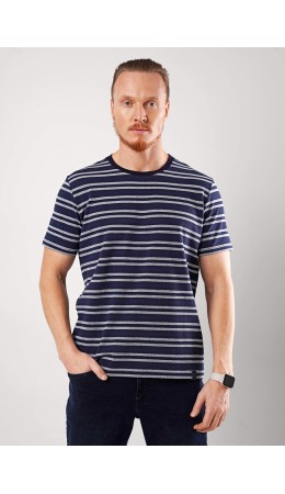 CLE Футболка муж. 562676/10злн maxi(макси), белый/т.синий