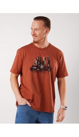 CLE Футболка муж. 562695/11кд maxi(макси)_п, терракотовый