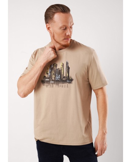 CLE Футболка муж. 562695/11кд maxi(макси)_п, бежевый
