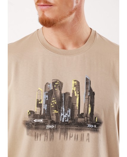 CLE Футболка муж. 562695/11кд maxi(макси)_п, бежевый