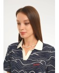 CLE LDR26-1234 Платье жен. Круиз, т.синий/молочный