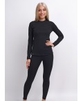 CLE LF018-2к_maxi(макси) Джемпер жен. ТЕРМО, чёрный