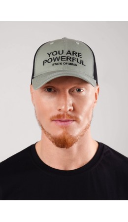 CLE Бейсболка 106 х/б, св.хаки/чёрный