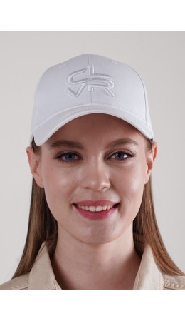 CLE Бейсболка 37 х/б (GK 1604-1001 кепка с козыр), белый