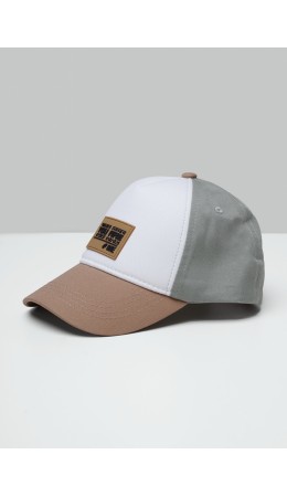 CLE Бейсболка дет 112 х/б, молочный/св.зелёный