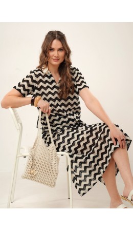 CLE Джемпер жен. 267231/208ж, т.коричневый/св.бежевый