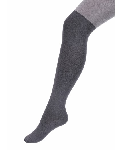 CLE Колготки дет.КД1318 116-128 fashion хл+эл, серый/св.серый