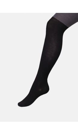 CLE Колготки дет.КД1318 116-128 fashion хл+эл, чёрный/т.серый