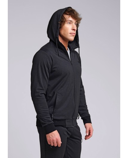 CLE Куртка муж. 632108зэ maxi(макси), чёрный/т.серый