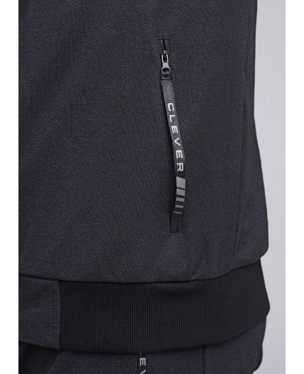 CLE Куртка муж. 632108зэ maxi(макси), чёрный/т.серый