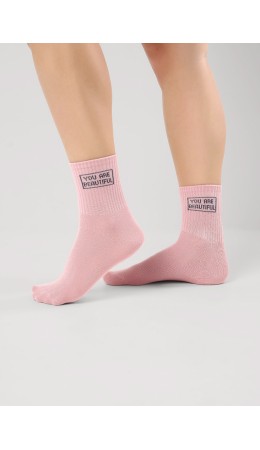 CLE Носки дет.С1537 16-18,18-20, св.розовый