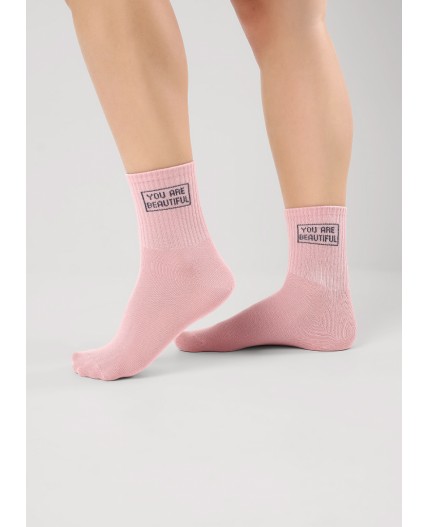 CLE Носки дет.С1537 16-18,18-20, св.розовый